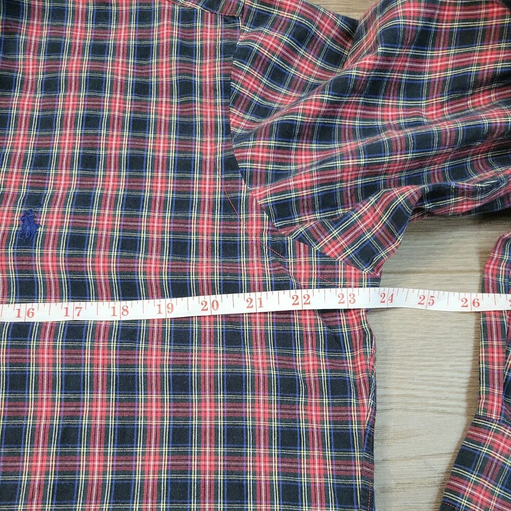 Ralph Lauren Shirt Men 15 Red Plaid Yarmouth Classic Preppy Button Down Casual - Picture 4 of 6